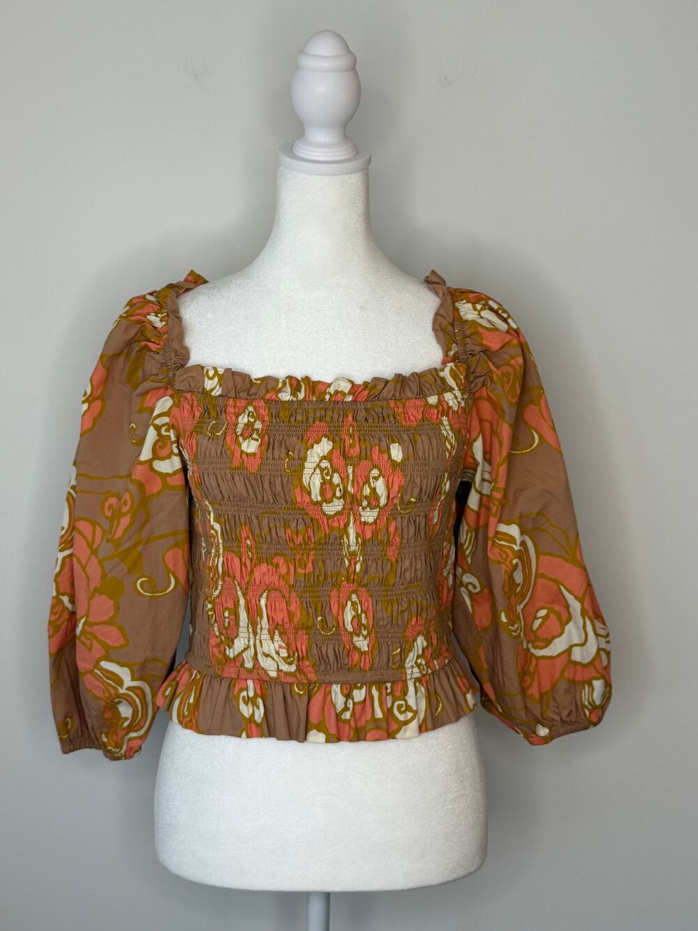 Cleobella Morgan Blouse - Abstract Rose Print